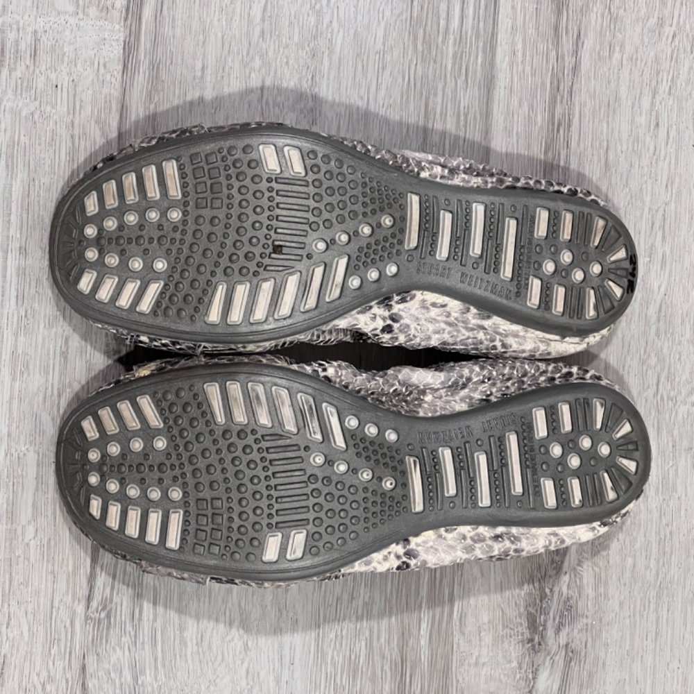 Stuart Weitzman Leather Snakeskin Python Ballet F… - image 8